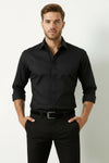 Bradfield Tuxedo Linen Shirt - Black