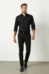 Bradfield Tuxedo Linen Shirt - Black